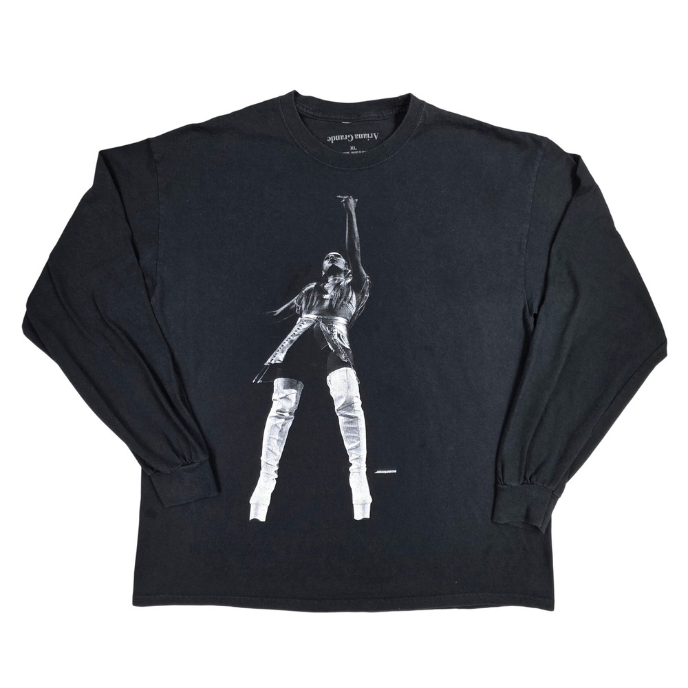 Ariana Grande Sweetener World Tour Black Long Sleeve Graphic T-Shirt XL 2020